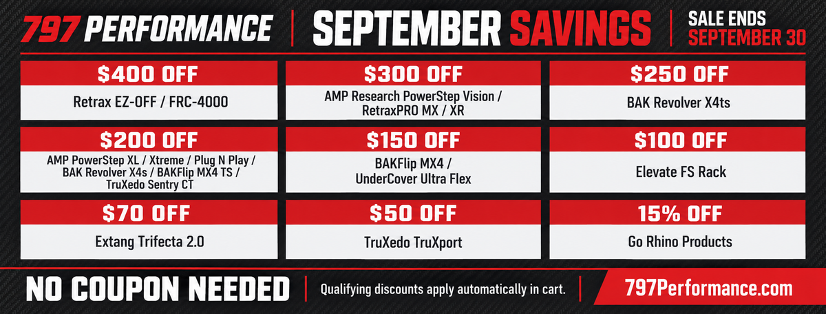 September Truck Accessory Sale: Save Up to $400