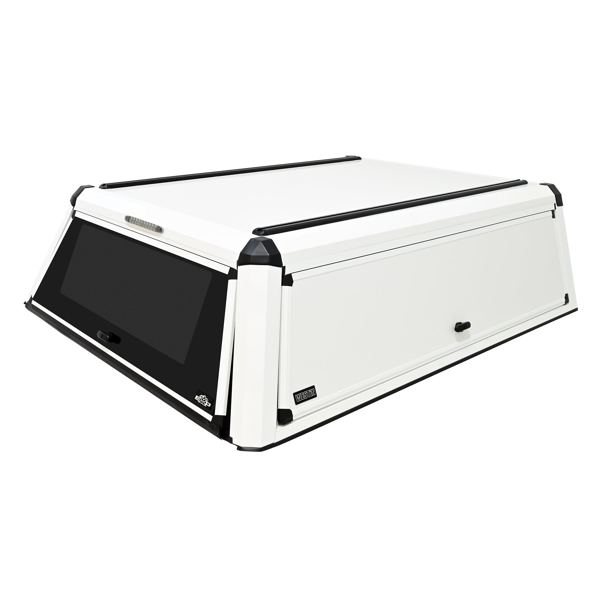 Westin EXP Truck Cap w/Sld Glass COMPLETE KIT 2019-27 RAM 1500 5.7ft Bed - White