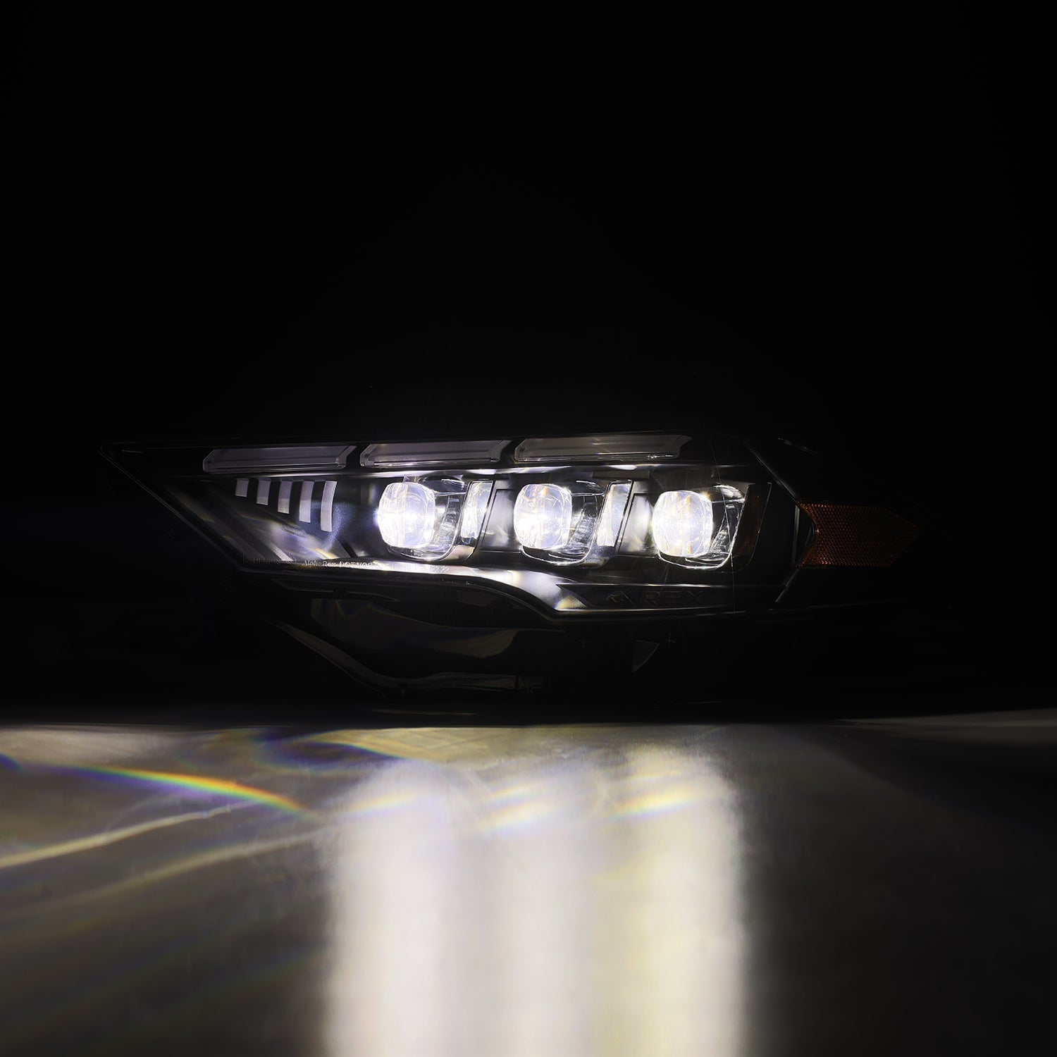AlphaRex 18-23 Ford Mustang MK II NOVA-Series LED Projector Headlights Black