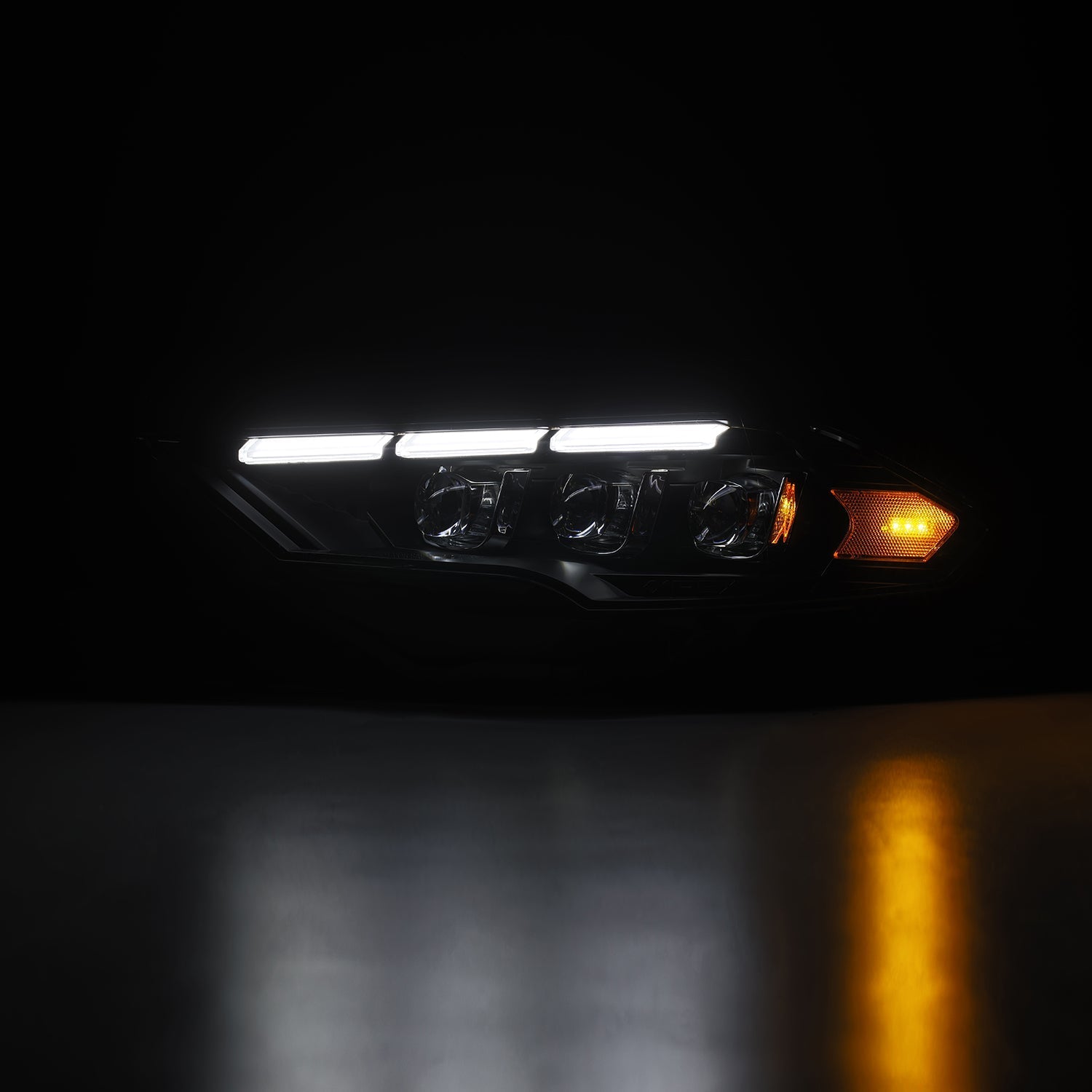 AlphaRex 18-23 Ford Mustang MK II NOVA-Series LED Projector Headlights Black