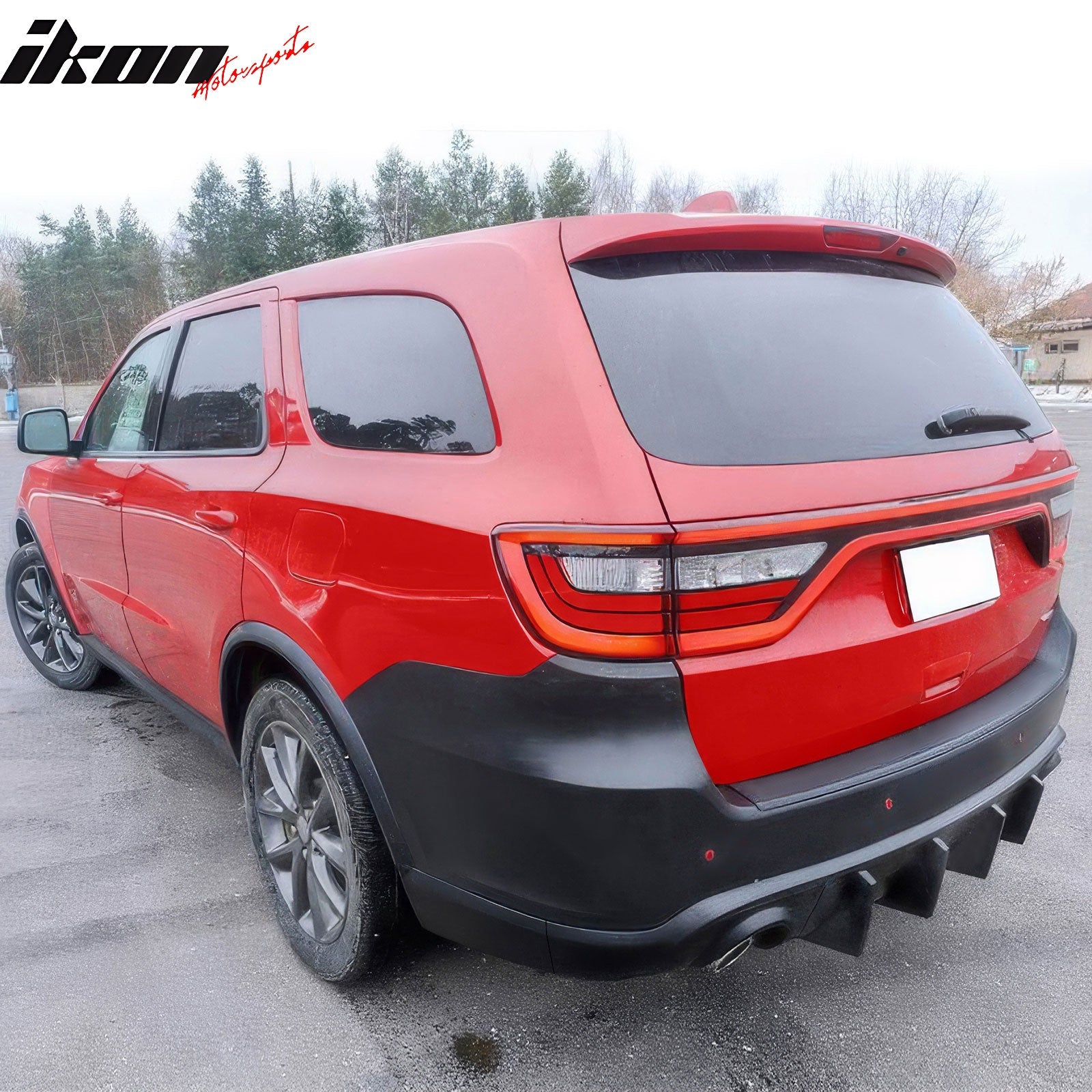 2011-2024 Dodge Durango Rear Bumper Lip Diffuser V1 Matte Black Apron