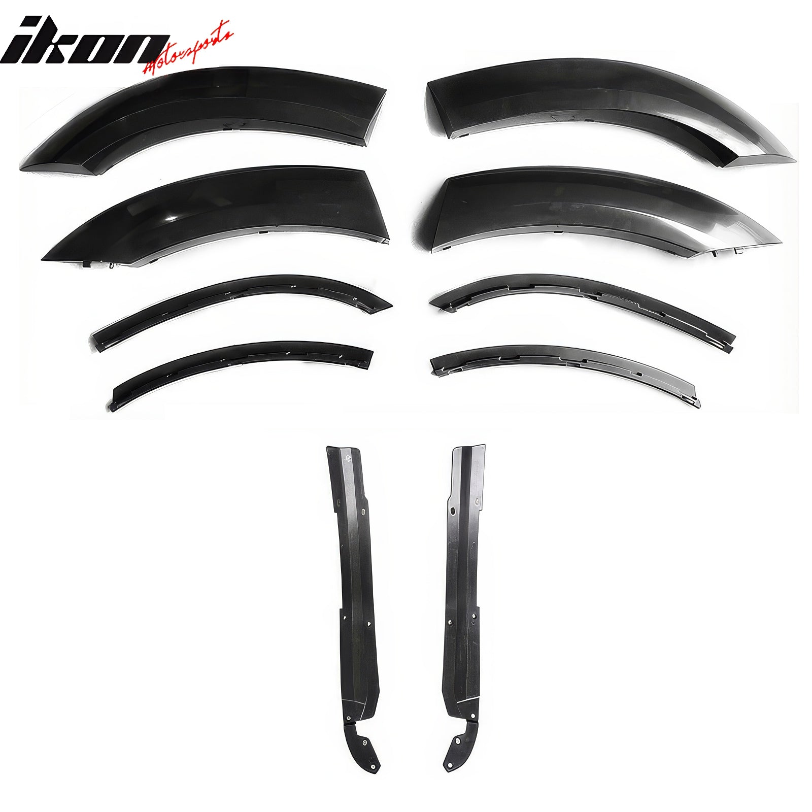 Ikon Motorsports 15-23 Dodge Charger Wide Body Front + Rear Bumper Cover + Fender Flare +Diffuser