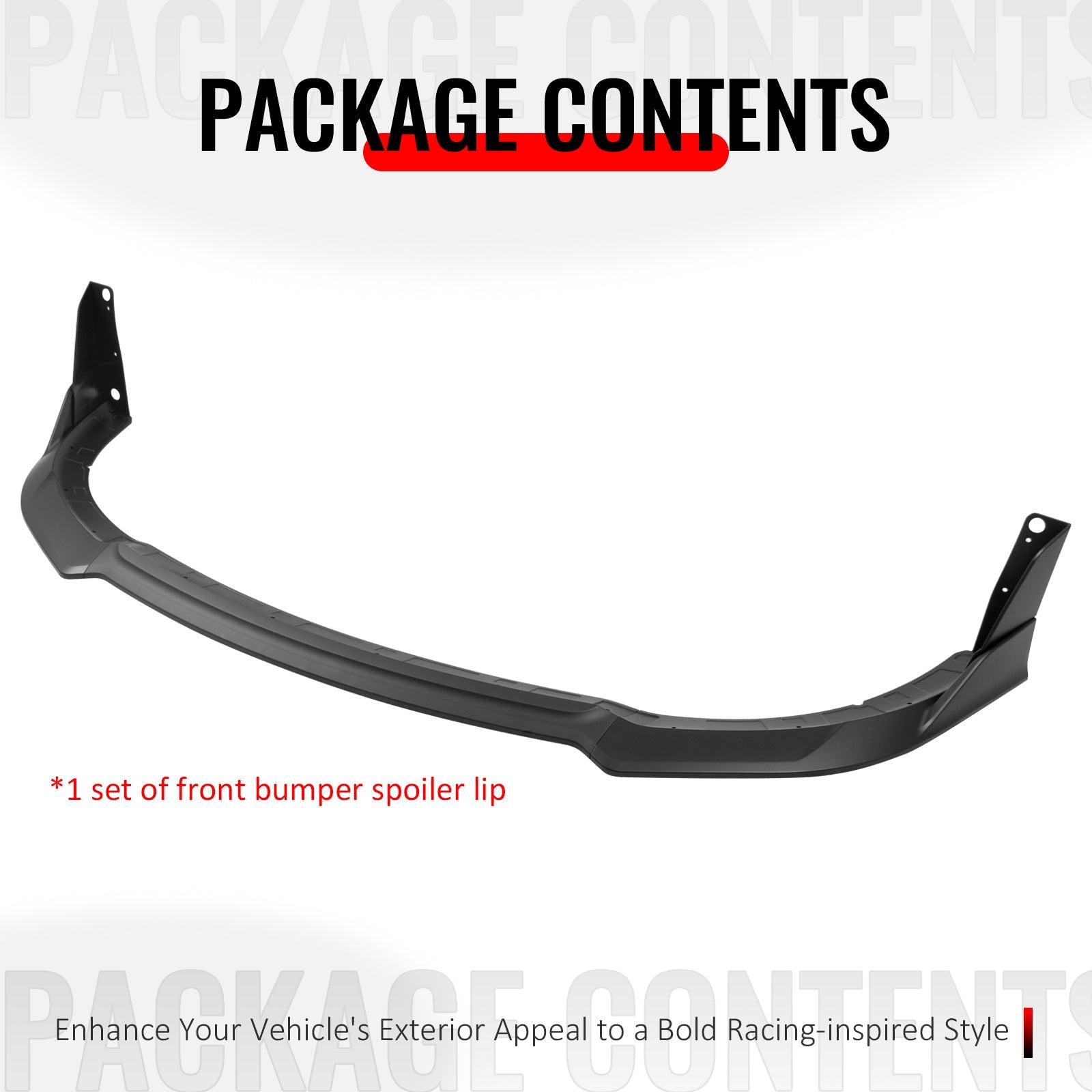 Ikon Motorsports 2015-2023 Dodge Charger V4 B Style Carbon Fiber Print Front Bumper Lip