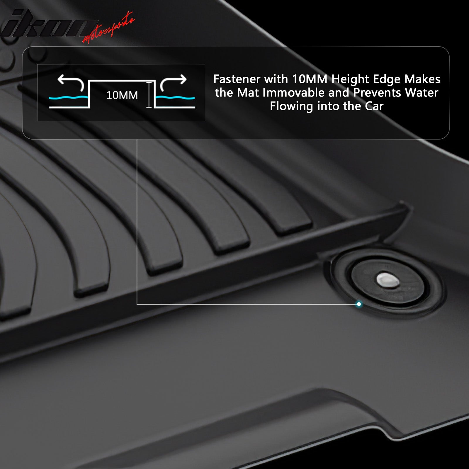 IKON Motorsports 2024-2025 Dodge Charger Daytona 2DR Floor Mats TPE Carpets 3D Liner