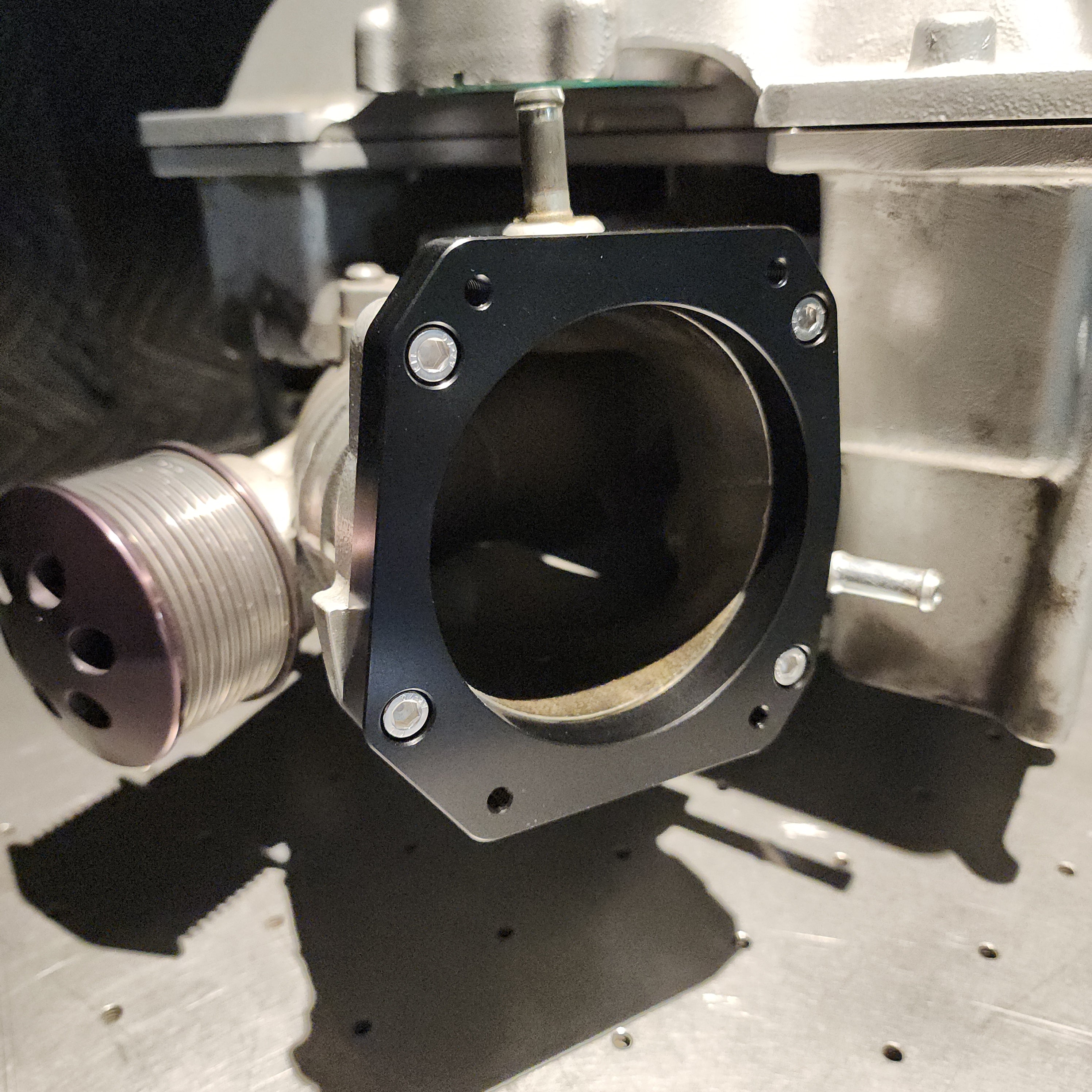 Fabworkz GM Throttle Body to Hellcat Supercharger Adapter Flange