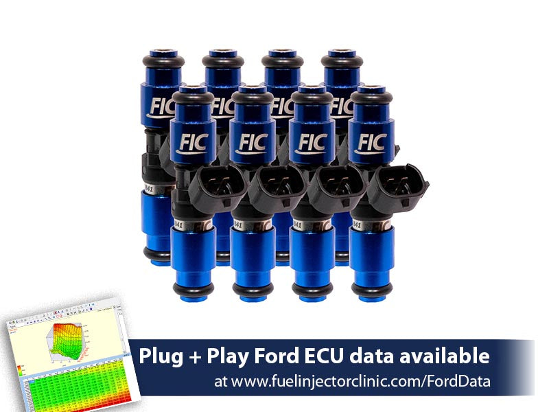 2150cc FIC Fuel  Injector Clinic Injector Set for Mustang GT (2005+)/GT350 (2015-2016)/ Boss 302 (2012-2013)/Cobra (1999-2004)  (High-Z) (is403-2150h)