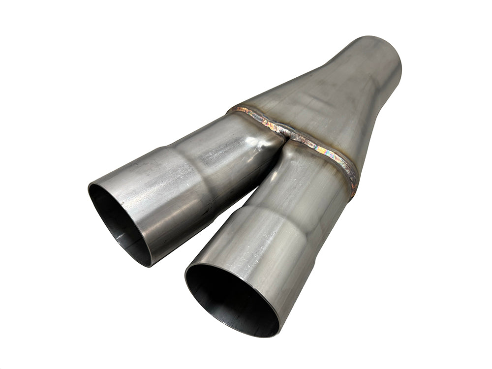 Universal Y-Pipe | (3" Inlets/3.5" Outlet) Stainless