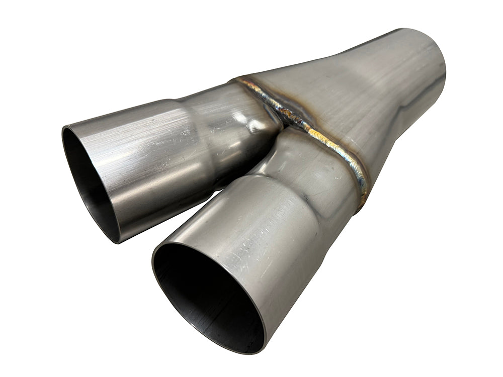 Universal Y-Pipe | (3" Inlets/4" Outlet) Stainless