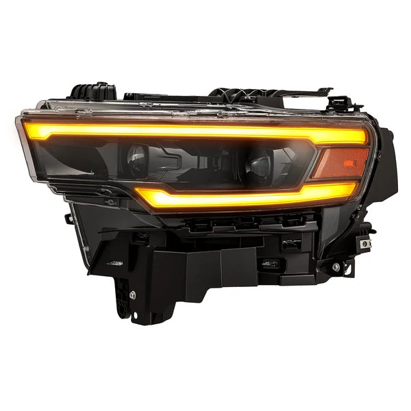 AlphaRex 25-26 Ram 1500 & RHO LUXX-Series LED Projector Headlights Alpha-Black