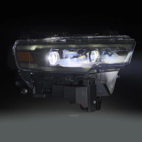 AlphaRex 25-26 Ram 1500 & RHO LUXX-Series LED Projector Headlights Alpha-Black