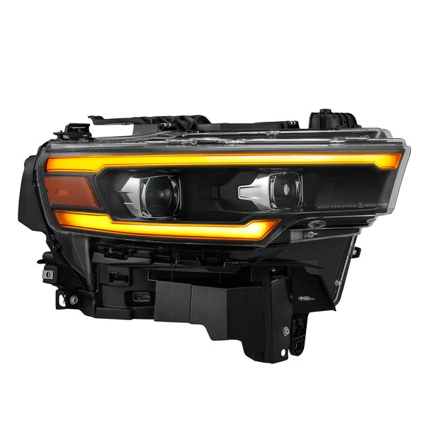 AlphaRex 25-26 Ram 1500 LUXX-Series LED Projector Headlights Black