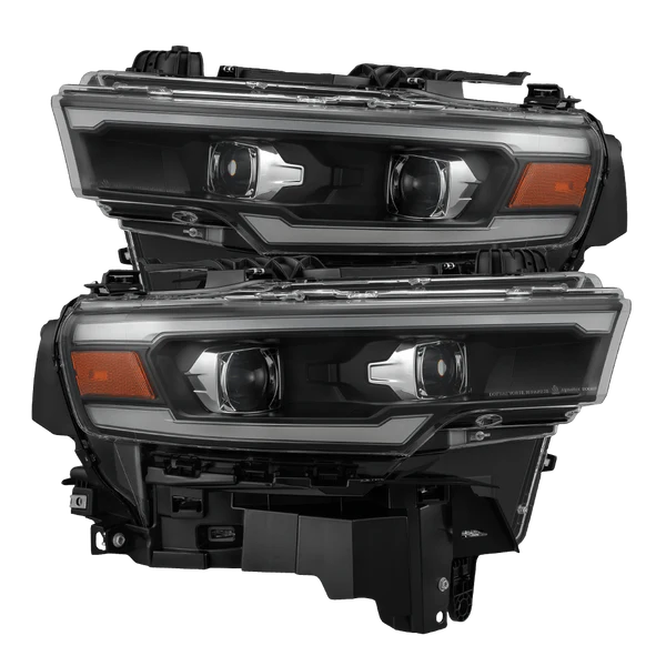 AlphaRex 25-26 Ram 1500 LUXX-Series LED Projector Headlights Black