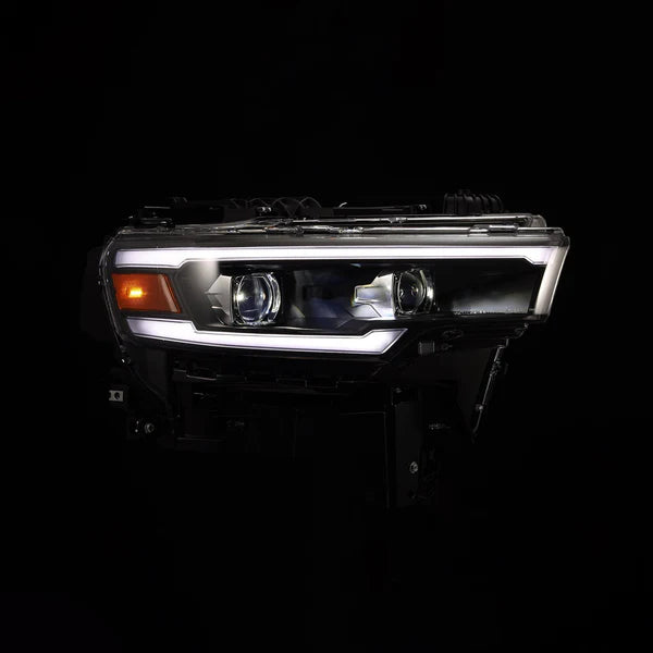 AlphaRex 25-26 Ram 1500 & RHO LUXX-Series LED Projector Headlights Black