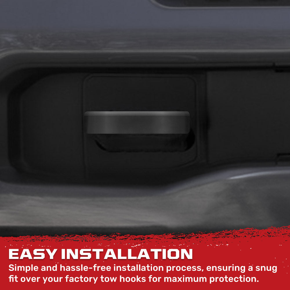 RECON Ram 21-26 RAM 1500 Tow Hook Covers 2-Piece Set of Silicone Covers Standard & LED Options - Multiple Colors