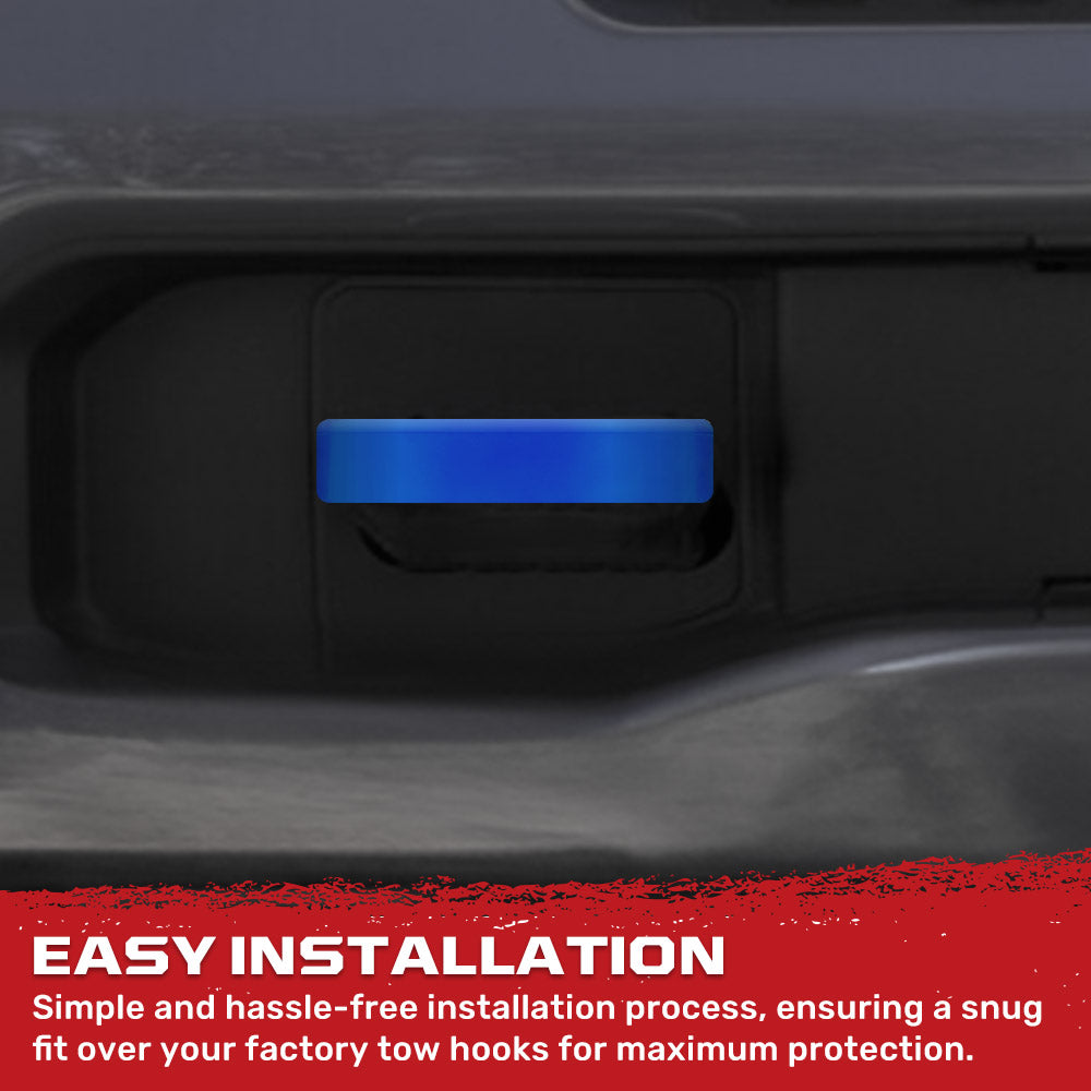 RECON Ram 21-26 RAM 1500 Tow Hook Covers 2-Piece Set of Silicone Covers Standard & LED Options - Multiple Colors