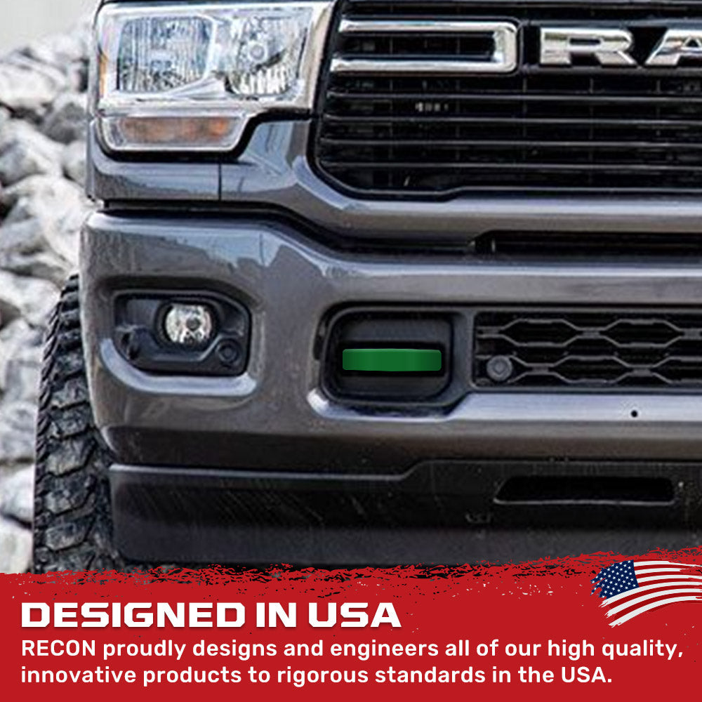 RECON Ram 21-26 RAM 1500 Tow Hook Covers 2-Piece Set of Silicone Covers Standard & LED Options - Multiple Colors