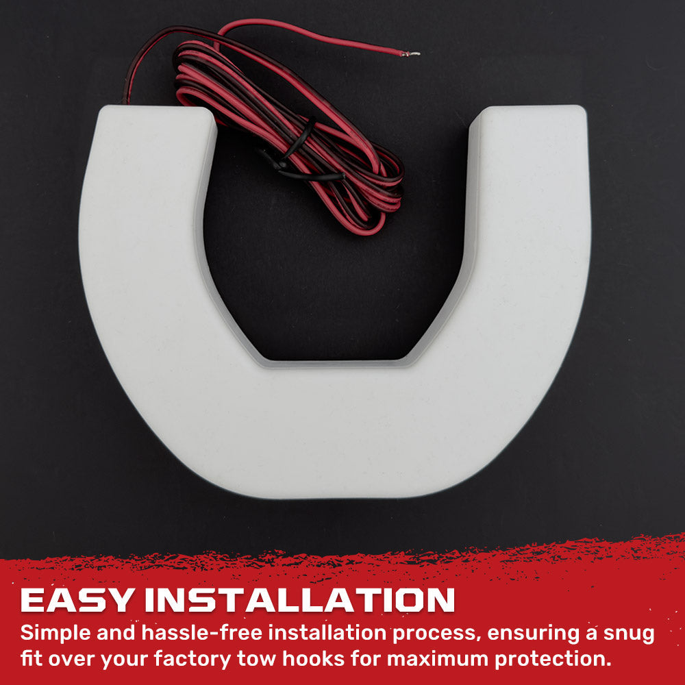 RECON Ram 21-26 RAM 1500 Tow Hook Covers 2-Piece Set of Silicone Covers Standard & LED Options - Multiple Colors