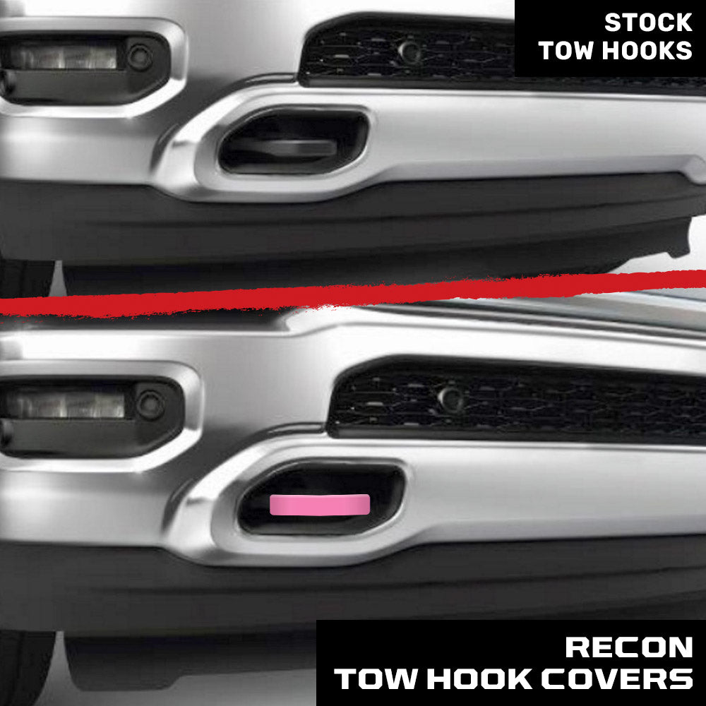 RECON Ram 21-26 RAM 1500 Tow Hook Covers 2-Piece Set of Silicone Covers Standard & LED Options - Multiple Colors