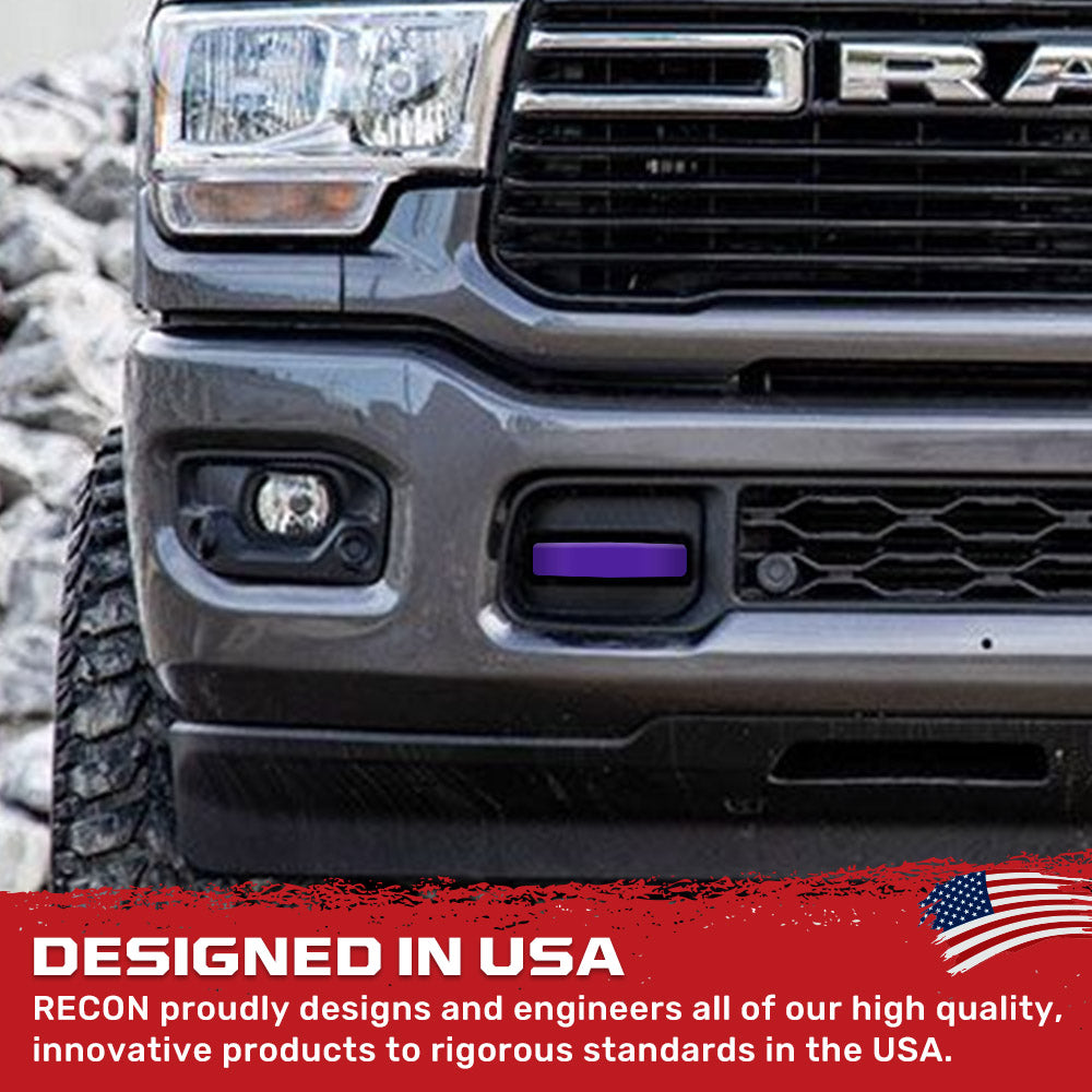 RECON Ram 21-26 RAM 1500 Tow Hook Covers 2-Piece Set of Silicone Covers Standard & LED Options - Multiple Colors