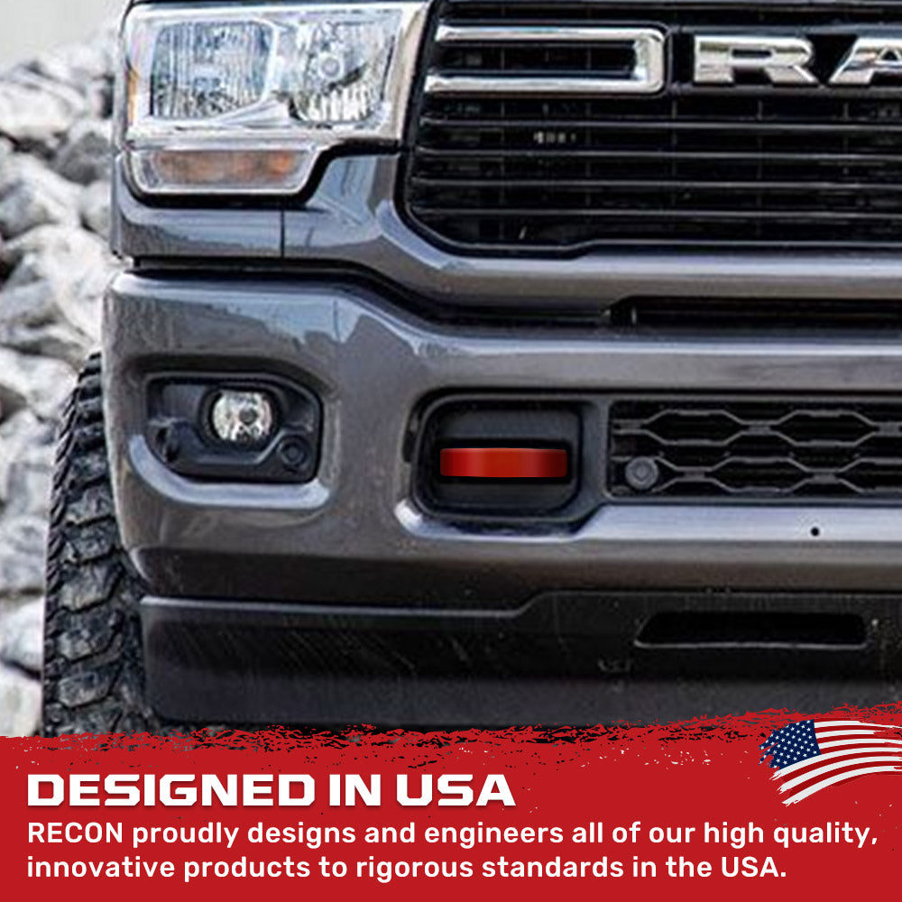 RECON Ram 21-26 RAM 1500 Tow Hook Covers 2-Piece Set of Silicone Covers Standard & LED Options - Multiple Colors