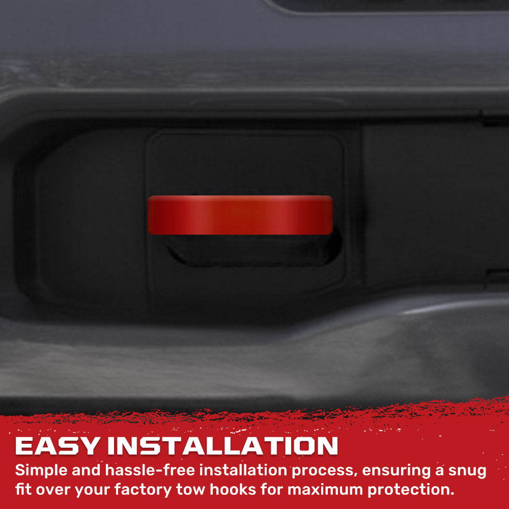 RECON Ram 21-26 RAM 1500 Tow Hook Covers 2-Piece Set of Silicone Covers Standard & LED Options - Multiple Colors