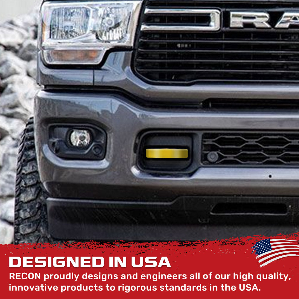 RECON Ram 21-26 RAM 1500 Tow Hook Covers 2-Piece Set of Silicone Covers Standard & LED Options - Multiple Colors