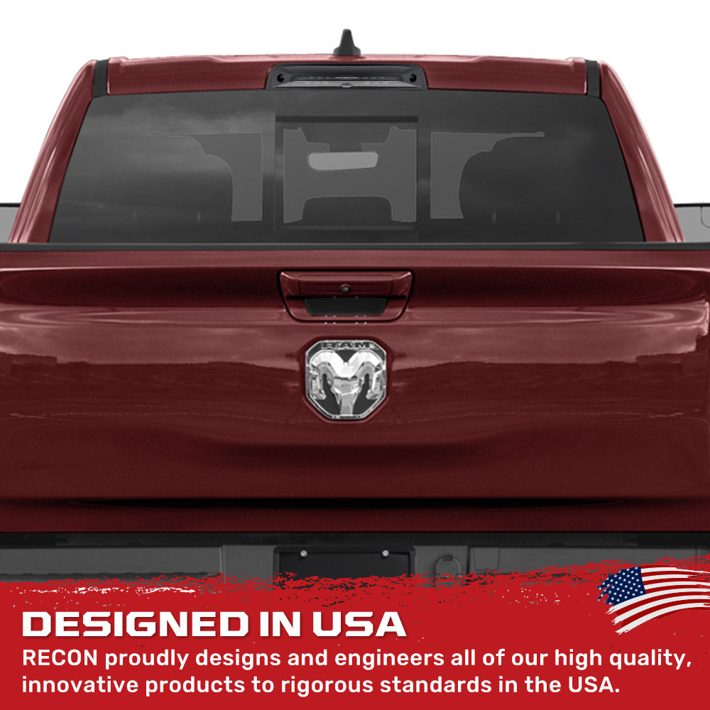 Recon Dodge 19-25 RAM 1500 Red LED 3rd Brake Light with Cargo Bed Camera and Smoked Lens