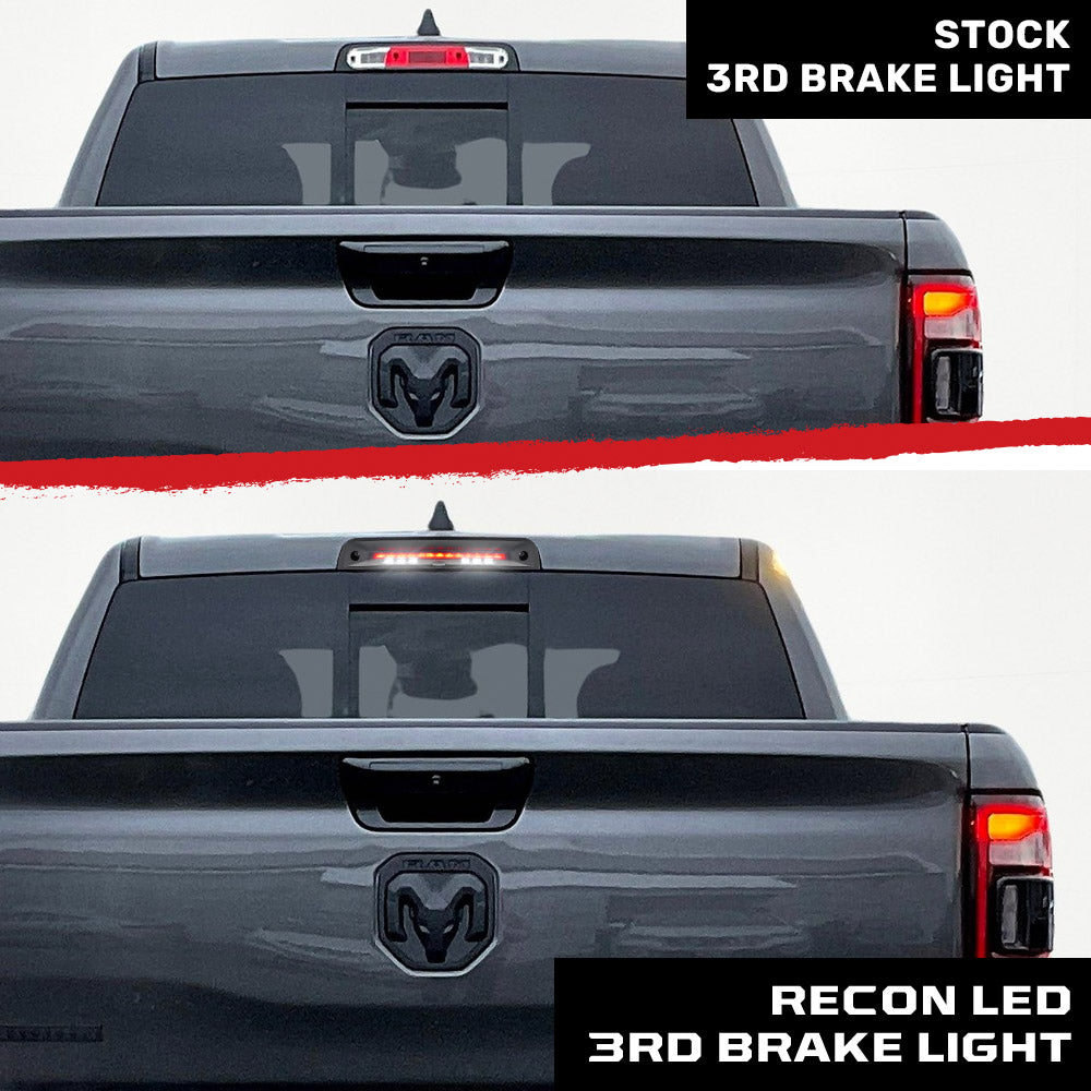 Recon Dodge 19-25 RAM 1500 Red LED 3rd Brake Light with Cargo Bed Camera and Smoked Lens