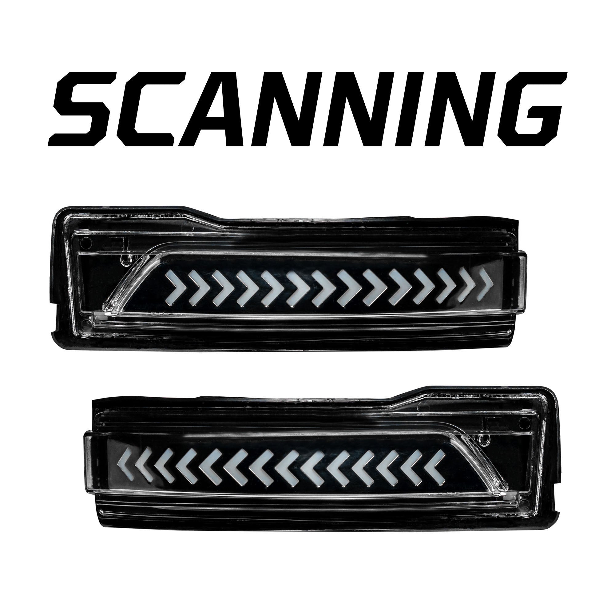 Dodge 19-24 RAM 1500 Side Mirror Lenses (2-Piece Set) Scanning LED Turn Signals - Multiple Lens & Colors