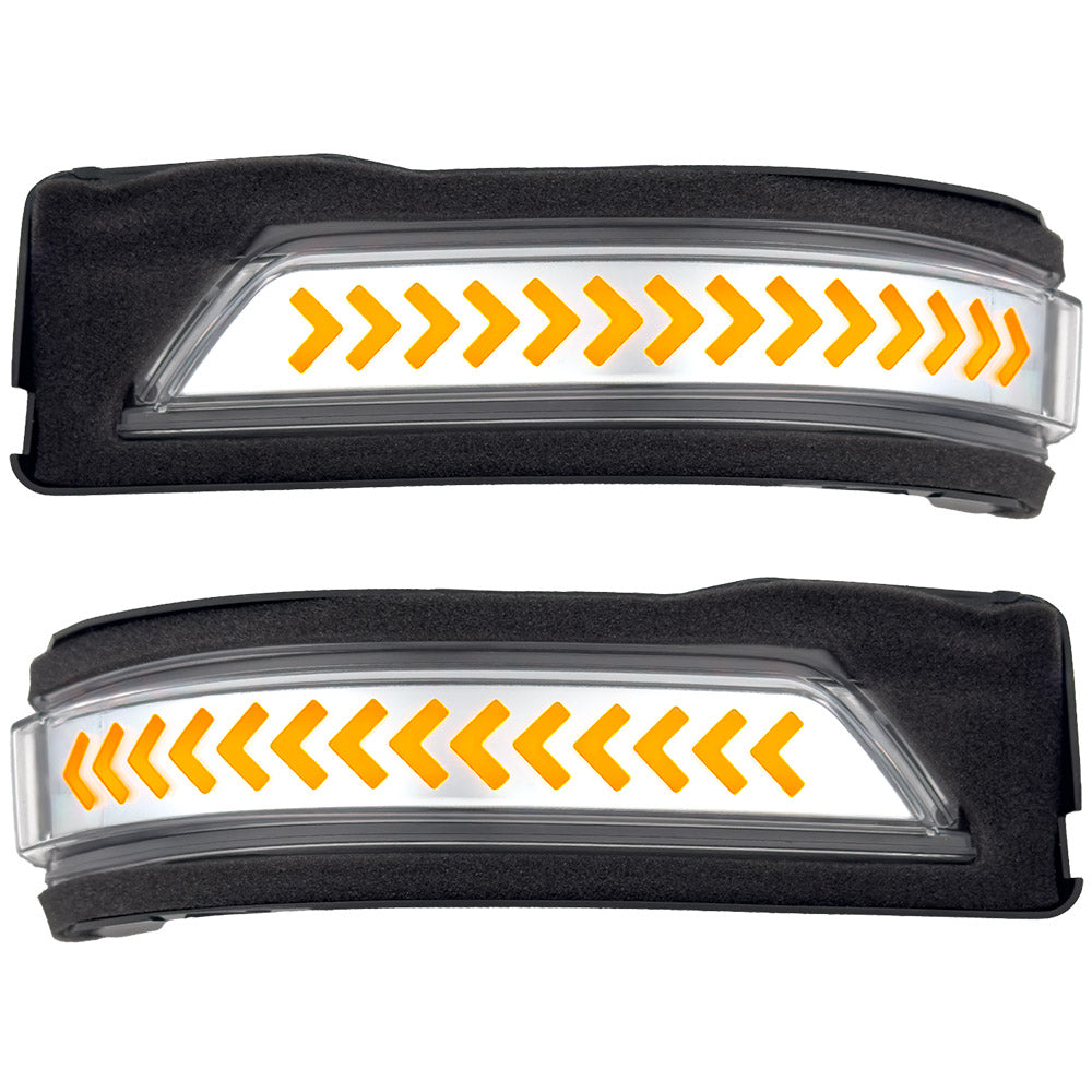 Dodge 19-24 RAM 1500 Side Mirror Lenses (2-Piece Set) Scanning LED Turn Signals - Multiple Lens & Colors