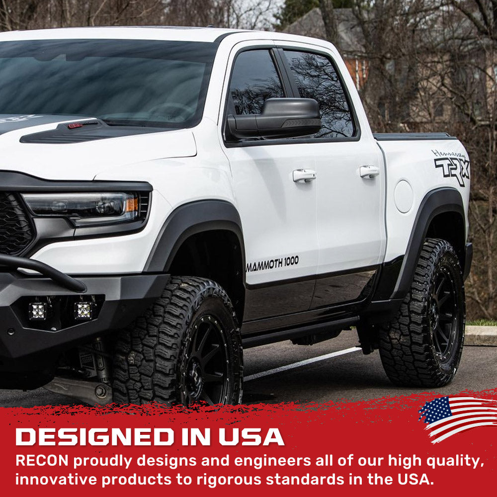 Dodge 19-24 RAM 1500 Side Mirror Lenses (2-Piece Set) Scanning LED Turn Signals - Multiple Lens & Colors