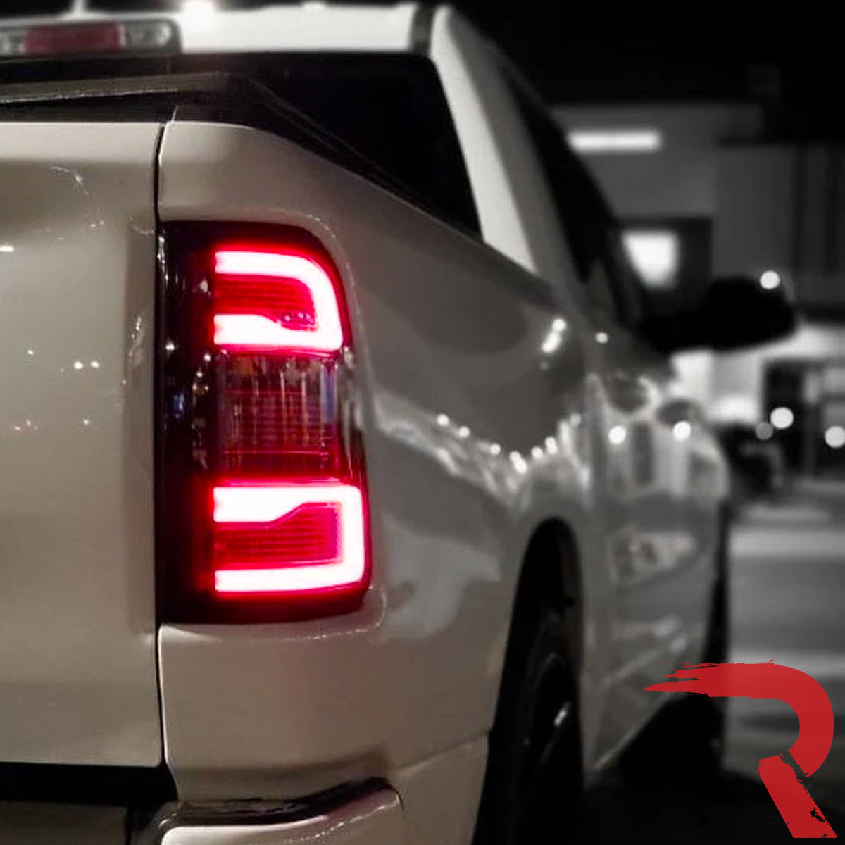 Dodge RAM 1500 19-23 Ultra Bright OLED Tail Lights w/ Scanning Red Turn Signals (Replaces OEM LED with *NO BLIS*) - Multiple Lens
