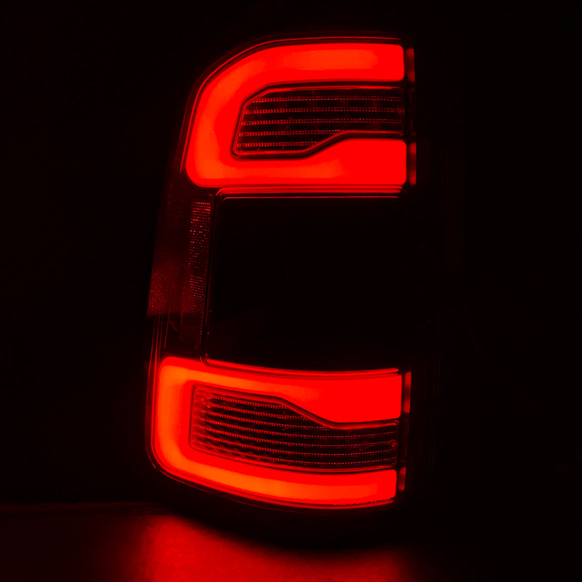 Dodge RAM 1500 19-23 Ultra Bright OLED Tail Lights w/ Scanning Red Turn Signals (Replaces OEM LED with BLIS) - Multiple Lens