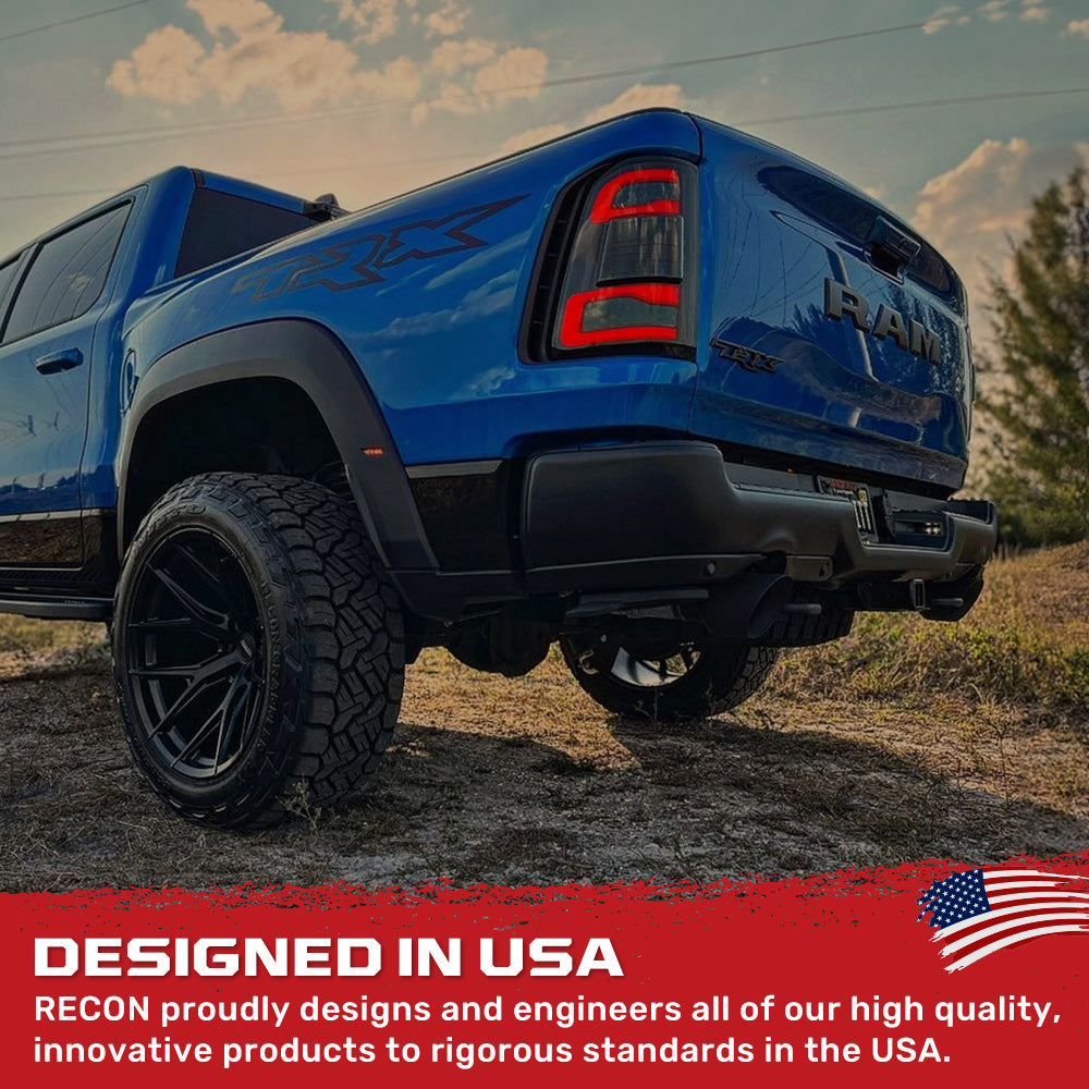 Dodge RAM 1500 19-23 Ultra Bright OLED Tail Lights w/ Scanning Red Turn Signals (Replaces OEM LED with *NO BLIS*) - Multiple Lens