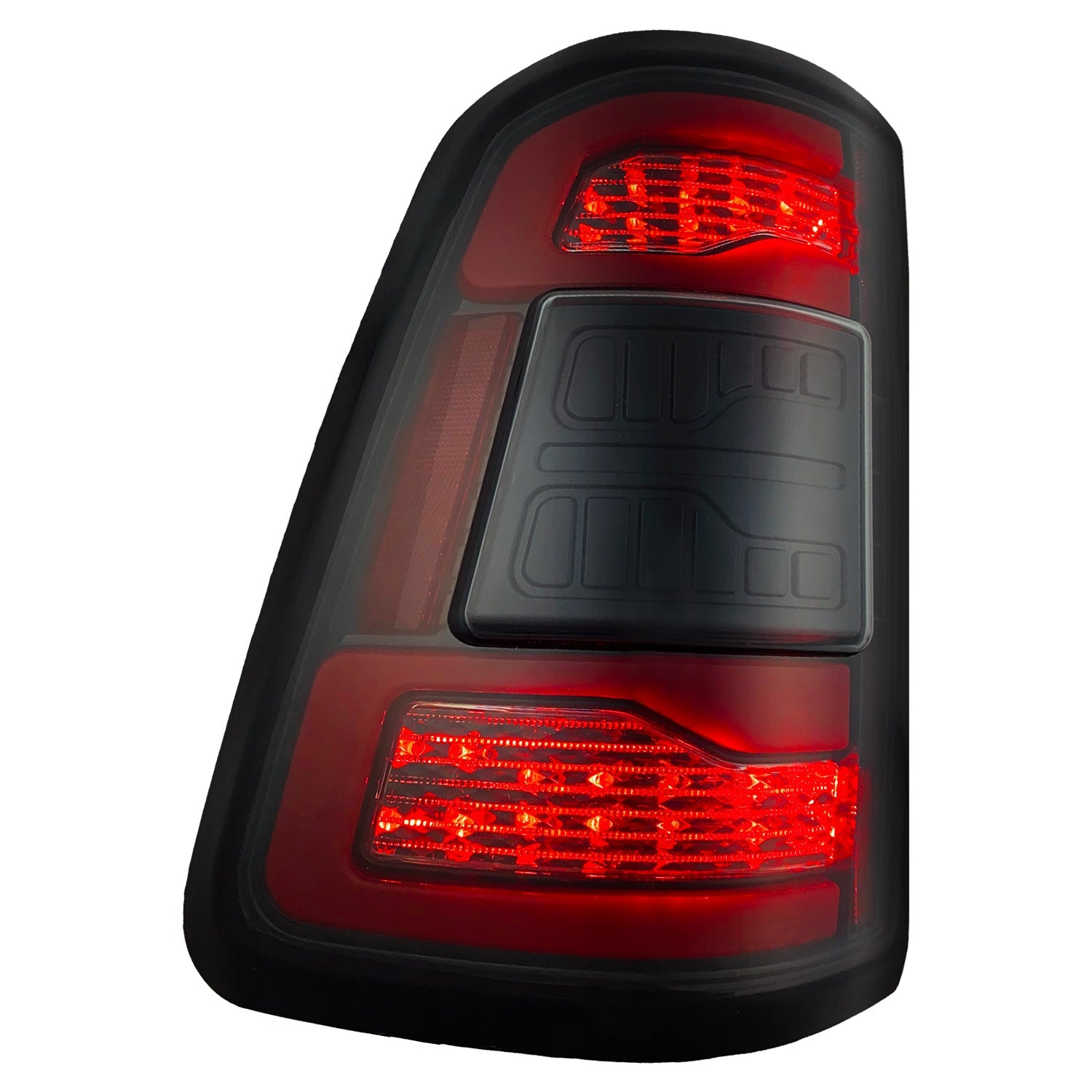 Dodge RAM 1500 19-23 Ultra Bright OLED Tail Lights w/ Scanning Red Turn Signals (Replaces OEM LED with BLIS) - Multiple Lens