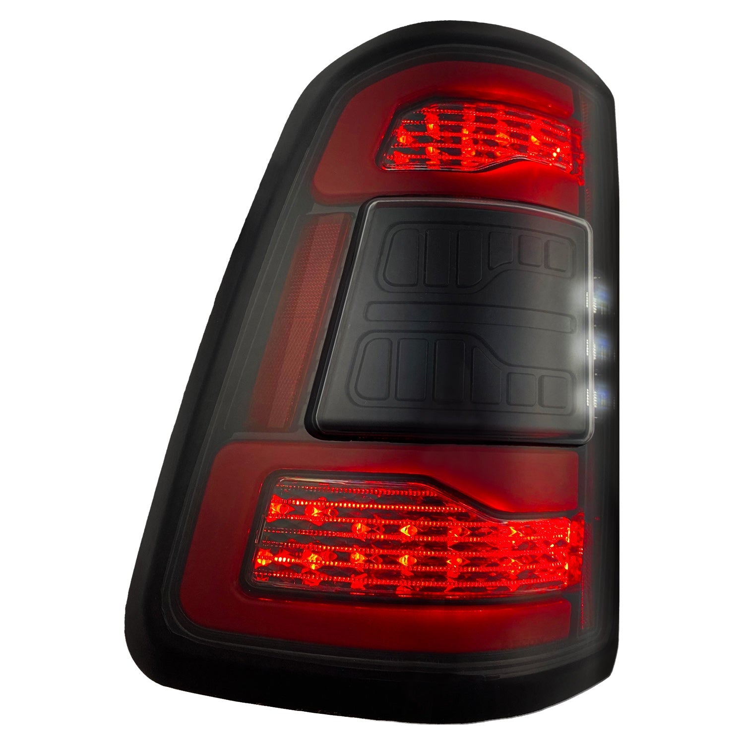 Dodge RAM 1500 19-23 Ultra Bright OLED Tail Lights w/ Scanning Red Turn Signals (Replaces OEM LED with BLIS) - Multiple Lens