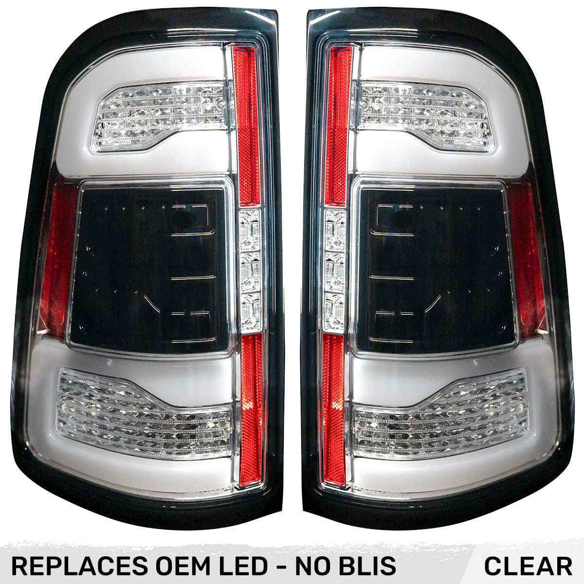 Dodge RAM 1500 19-23 Ultra Bright OLED Tail Lights w/ Scanning Red Turn Signals (Replaces OEM LED with *NO BLIS*) - Multiple Lens