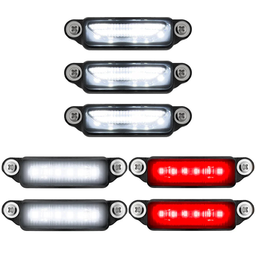 RECON Dodge 21-25 RAM 1500 TRX 7-PC Fender & Hood Light Kit Smoked Lens White or Amber LED Running Lights w/ Startup Light Sequence - Multiple Options