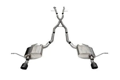 Corsa 11-21 Jeep Grand Cherokee Xtreme 2.5in Cat-Back Dual Rear Exit w/ Single 4.5in