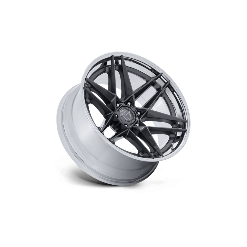 Fuel Flight Gloss Gun Metal W Chrome Lip Wheel 6x139.7