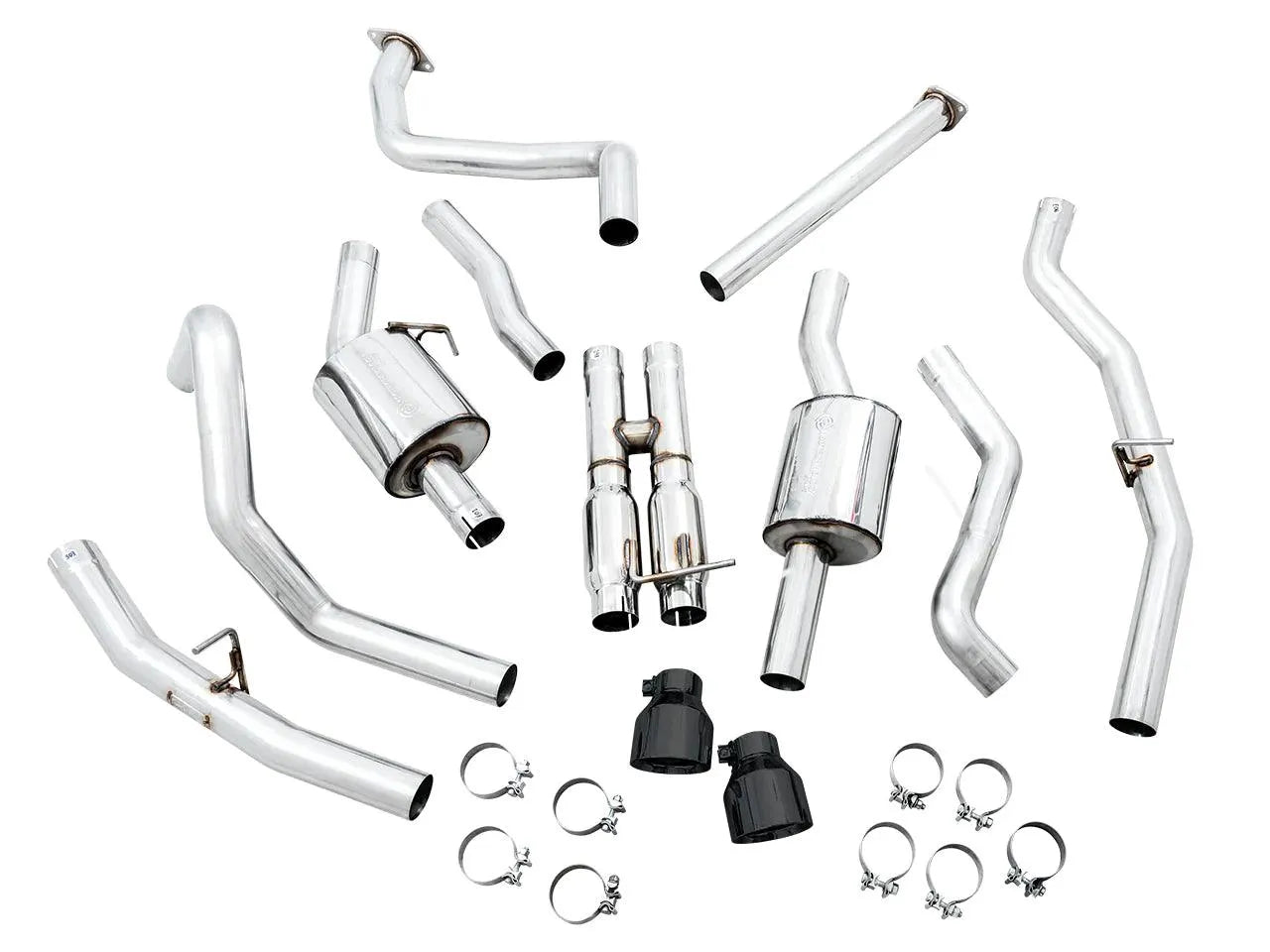 AWE Tuning 2021-2024 RAM 1500 TRX 0FG Cat-Back Exhaust Polished Silver Tips
