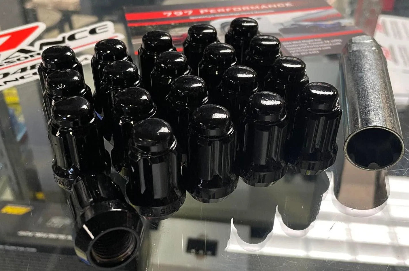 Small Diameter M14x1.5 Spline Steel Black or Chrome Lug Nuts fit Charger, Challenger, 300 and more
