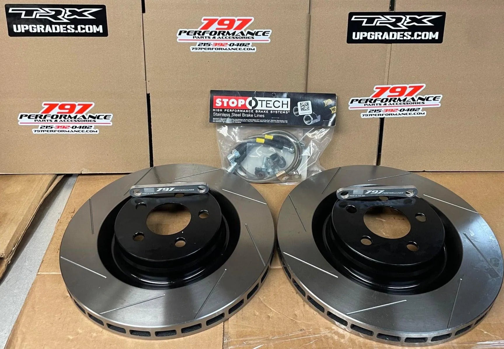 797 Performance - Bolt-On 2006-2023 Dodge  Charger/ Challenger/ 300/ Magnum Front RWD Brembo Conversion Kit