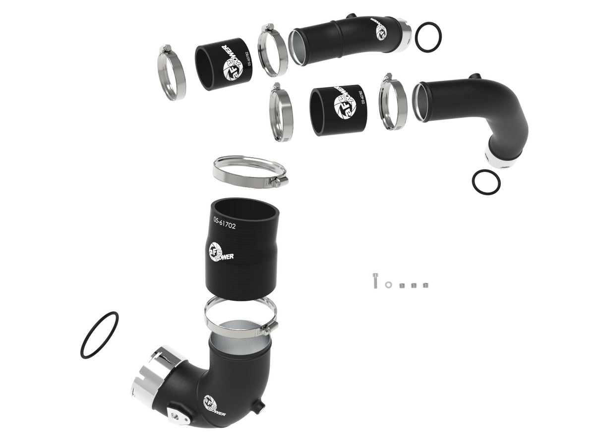 aFe BladeRunner Aluminum Hot and Cold Charge Pipe Kit Black 2025-2027 Ram RHO