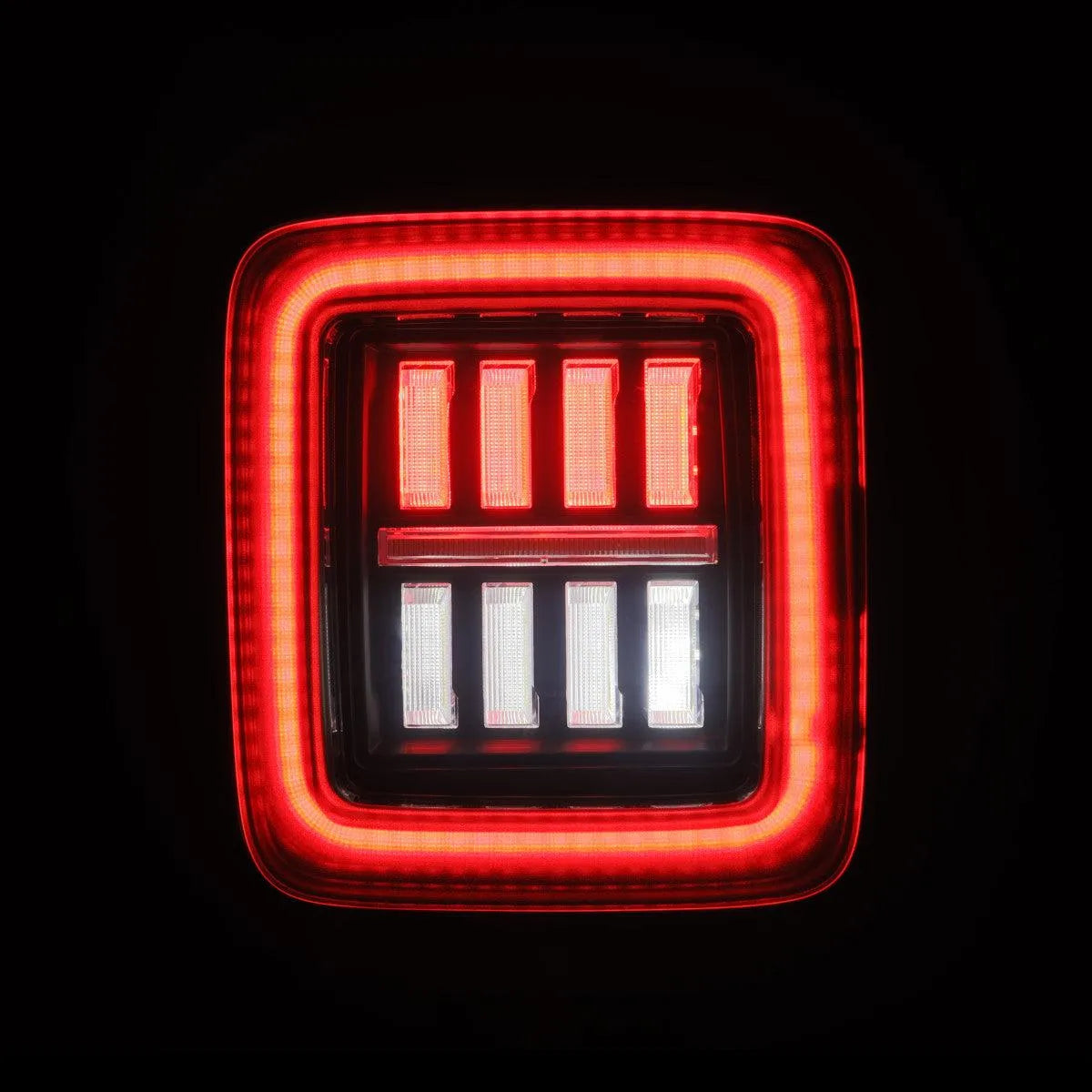 AlphaRex 18-23 Jeep Wrangler JL NOVA-Series Prismatic LED Tail Lights Alpha-Black