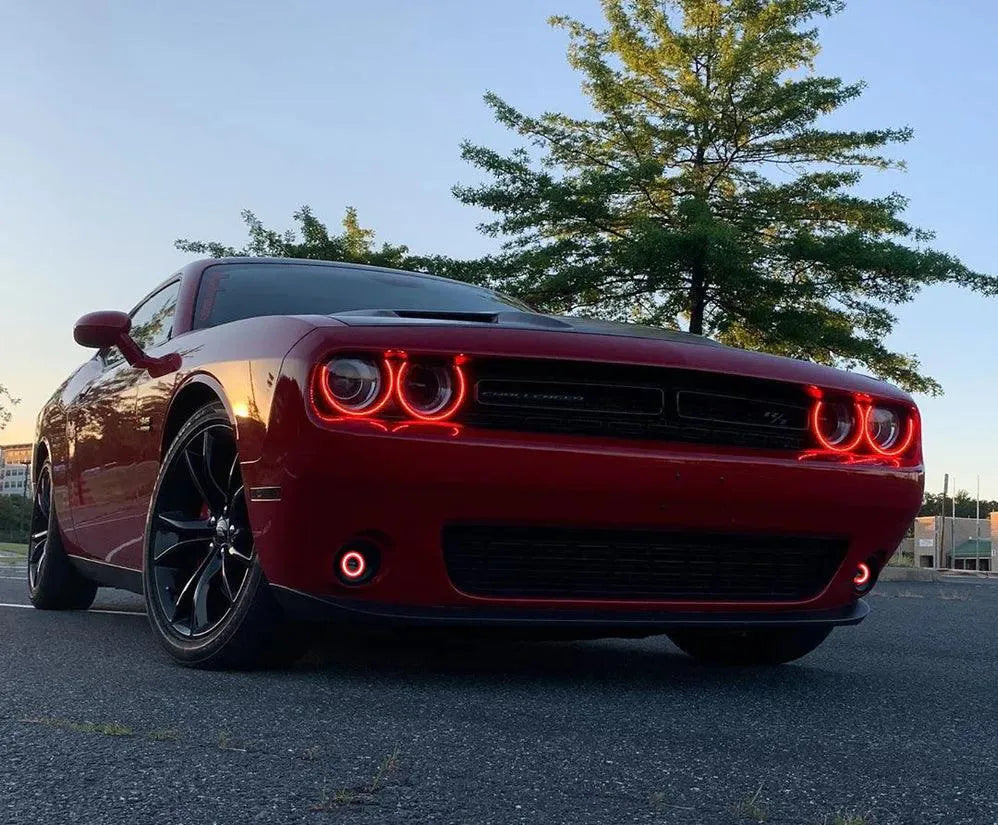 Oracle 15-23 Dodge Challenger Dynamic Surface Mount Headlight/Fog Light Halo Kit COMBO - ColorSHIFT