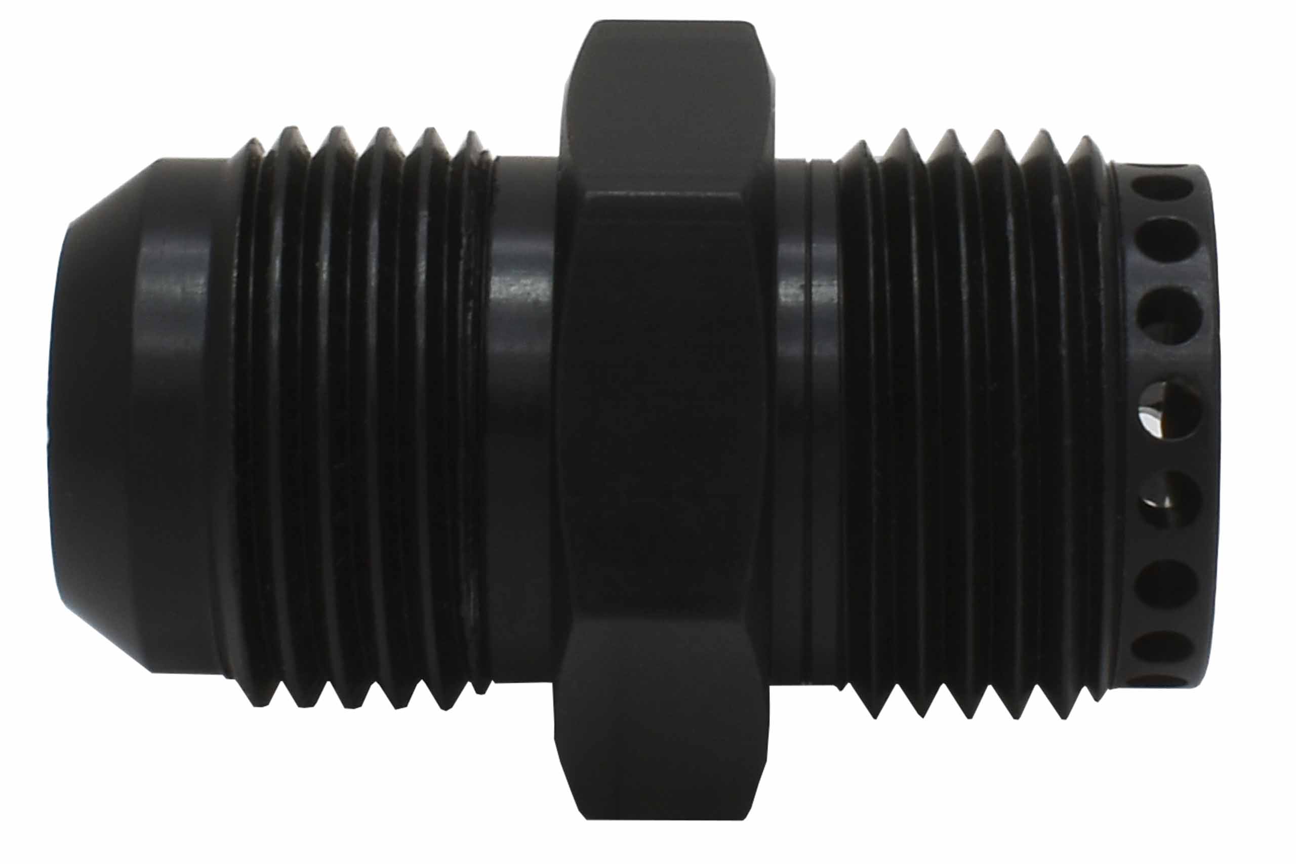 Valve Cover Baffle Fitting -12AN ORB Black Anodized