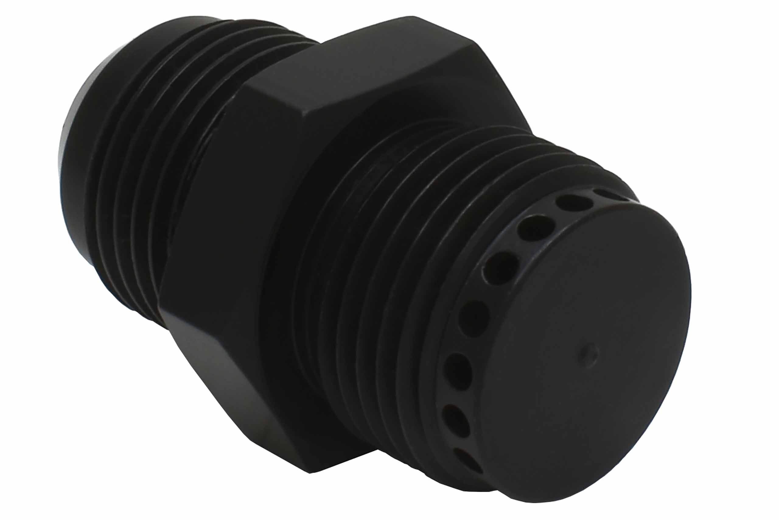 Valve Cover Baffle Fitting -12AN ORB Black Anodized
