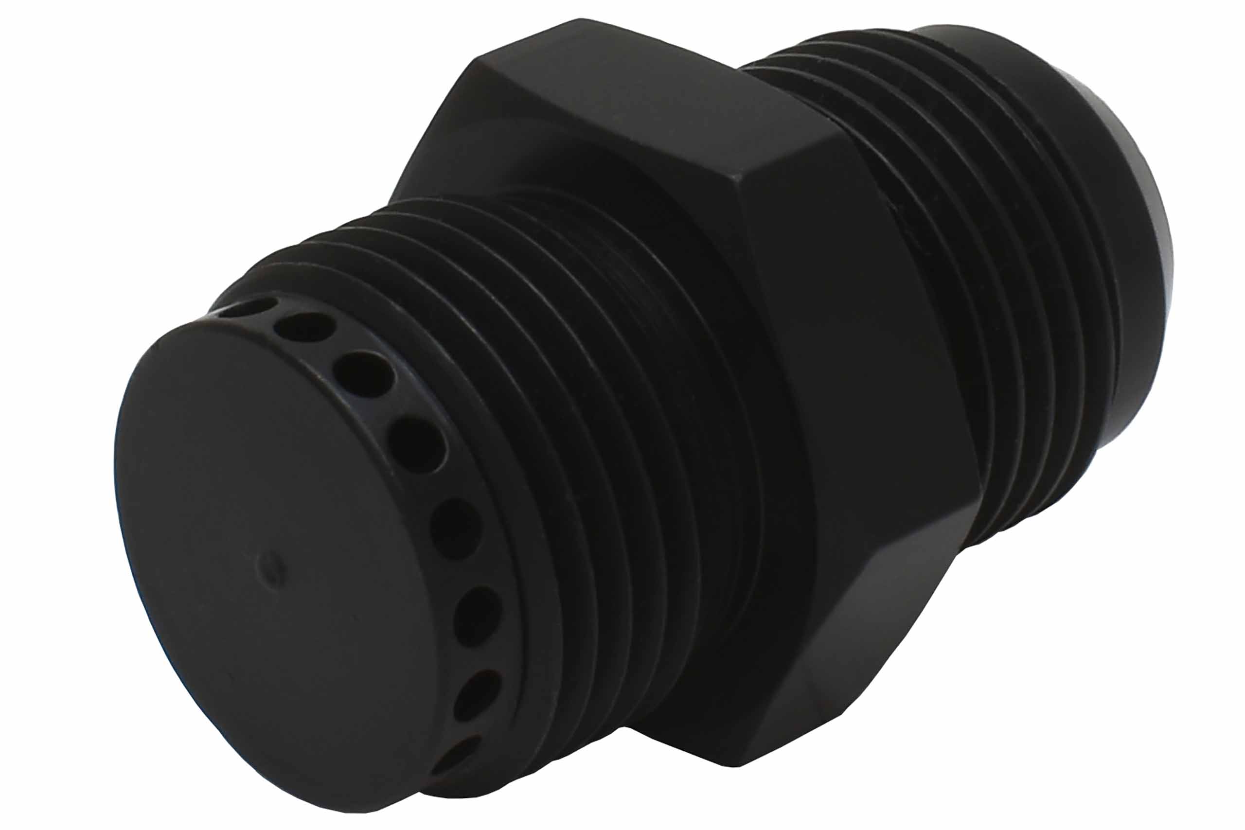 Valve Cover Baffle Fitting -12AN ORB Black Anodized