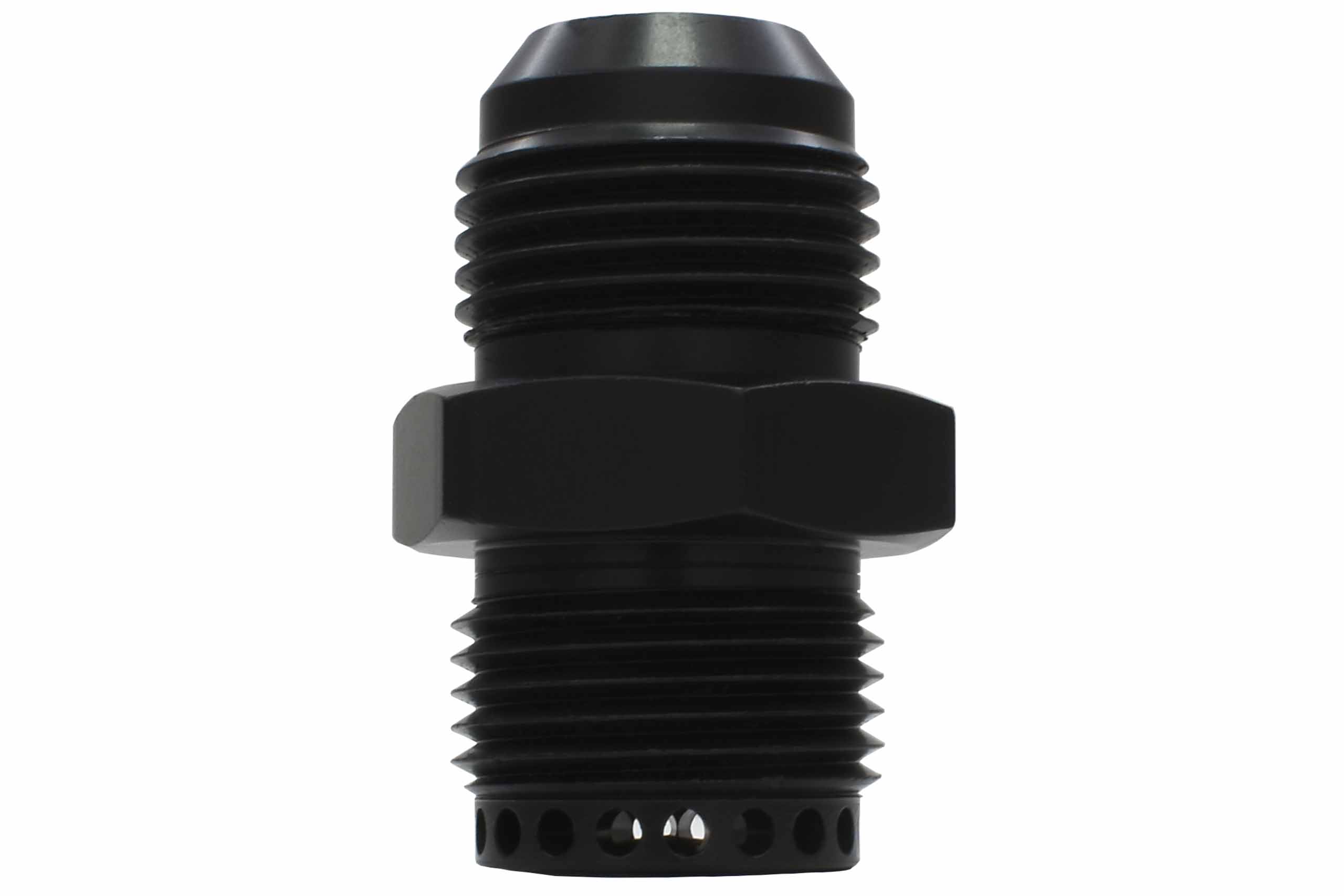 Valve Cover Baffle Fitting -12AN ORB Black Anodized